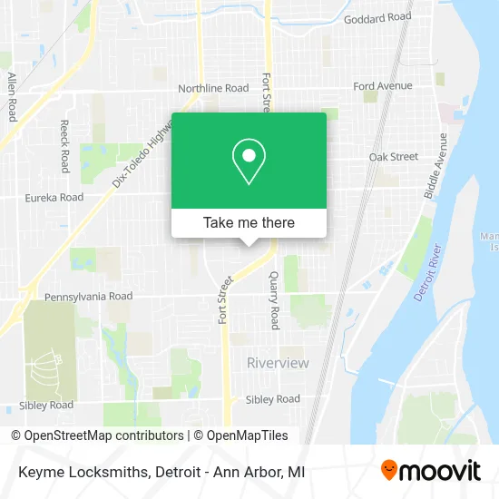 Keyme Locksmiths map