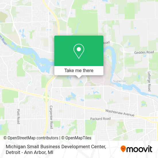 Michigan Small Business Development Center map
