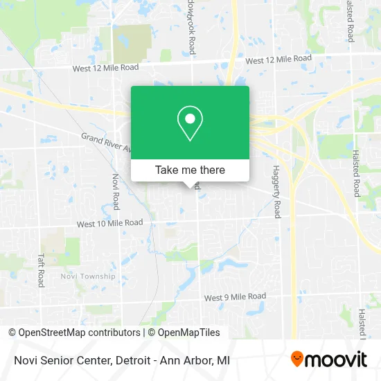 Novi Senior Center map