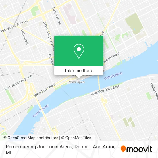 Remembering Joe Louis Arena map