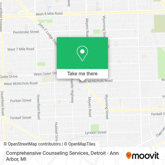 Comprehensive Counseling Services map