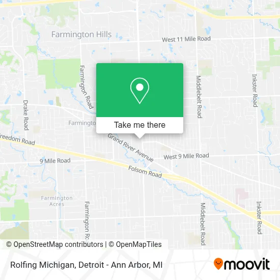 Rolfing Michigan map