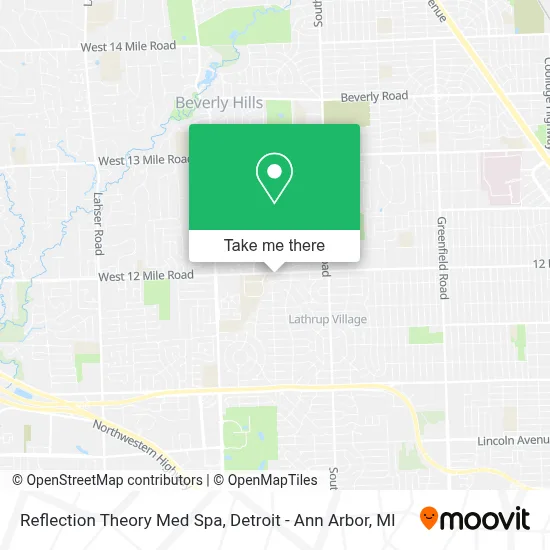 Reflection Theory Med Spa map