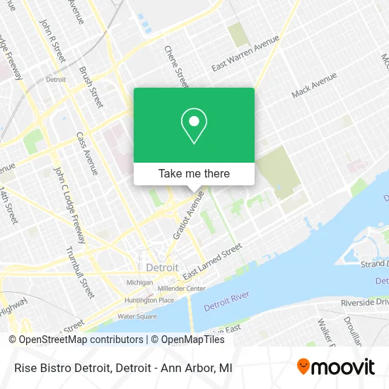 Rise Bistro Detroit map