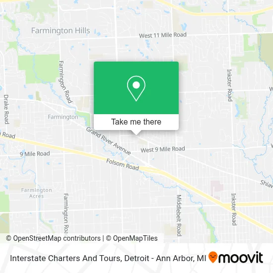 Interstate Charters And Tours map