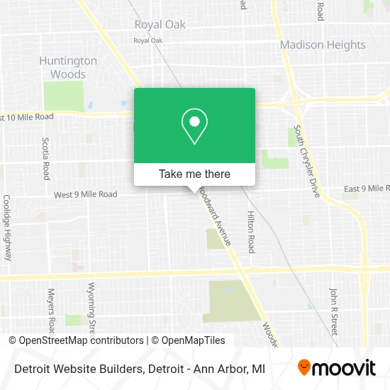 Detroit Website Builders map