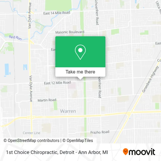1st Choice Chiropractic map