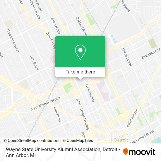 Wayne State University Alumni Association map