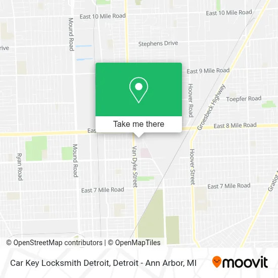 Car Key Locksmith Detroit map