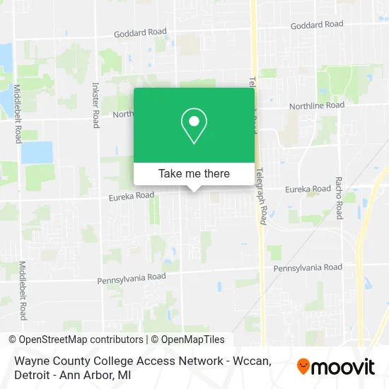 Wayne County College Access Network - Wccan map