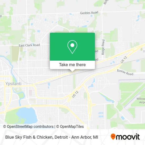 Blue Sky Fish & Chicken map