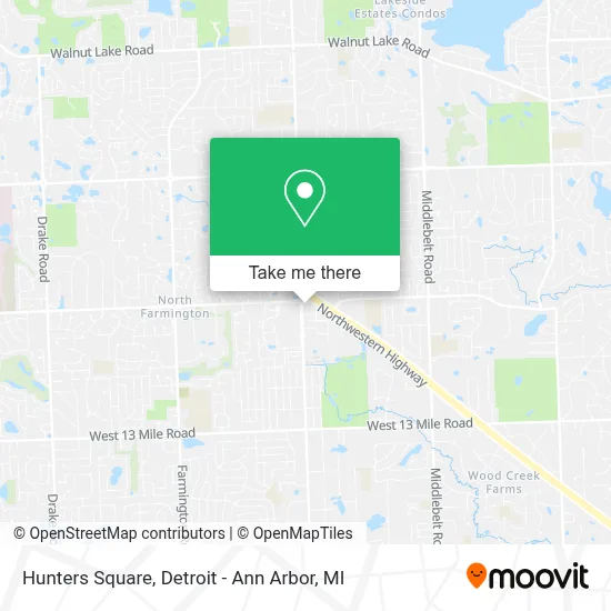 Hunters Square map