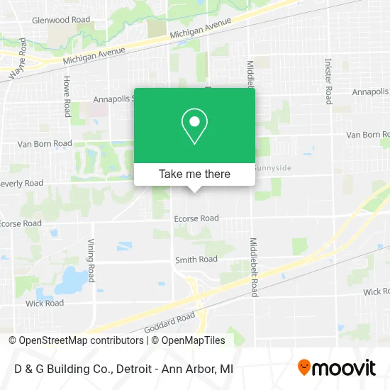 D & G Building Co. map