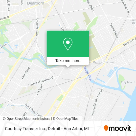 Courtesy Transfer Inc. map