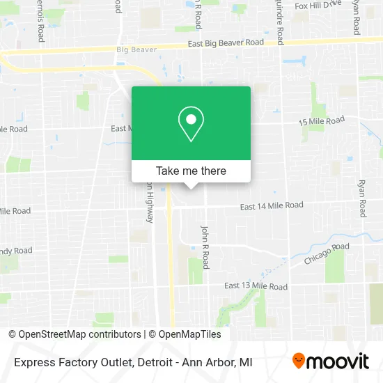 Express Factory Outlet map