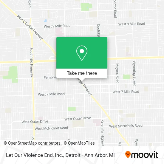 Let Our Violence End, Inc. map