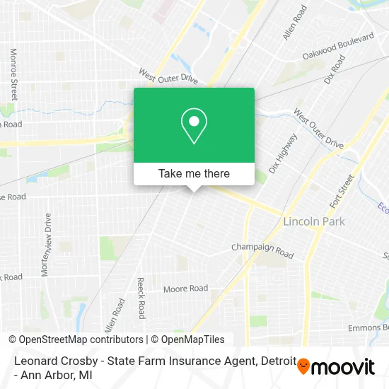 Leonard Crosby - State Farm Insurance Agent map