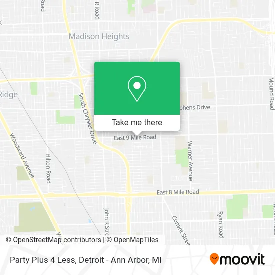 Party Plus 4 Less map