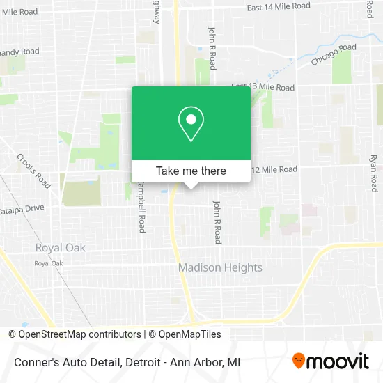 Conner's Auto Detail map