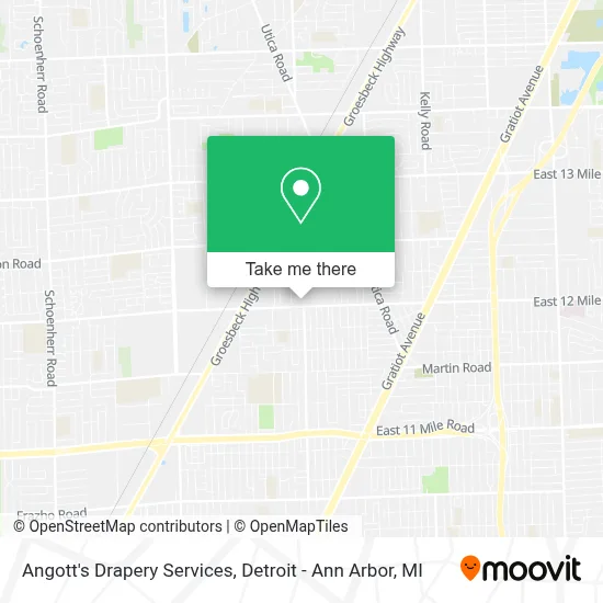 Angott's Drapery Services map