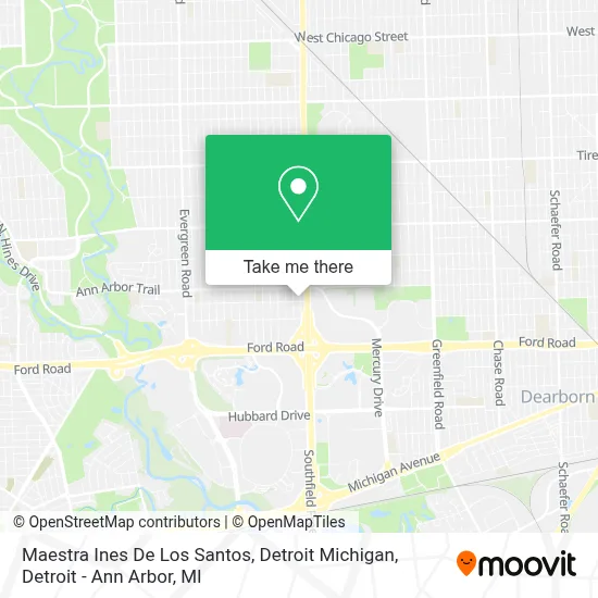 Maestra Ines De Los Santos, Detroit Michigan map