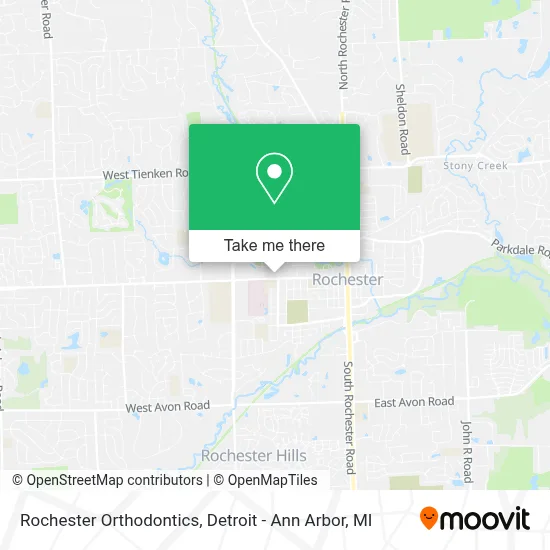 Rochester Orthodontics map