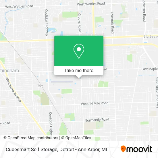 Cubesmart Self Storage map