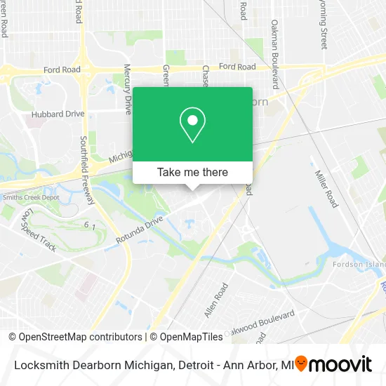 Locksmith Dearborn Michigan map