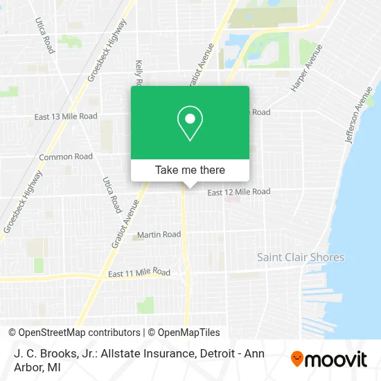 J. C. Brooks, Jr.: Allstate Insurance map