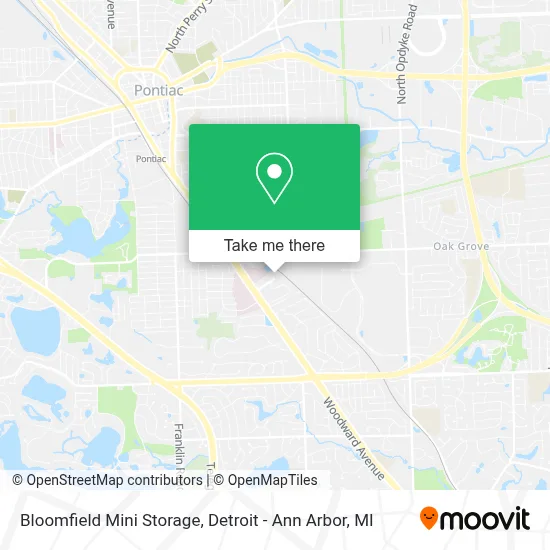 Bloomfield Mini Storage map