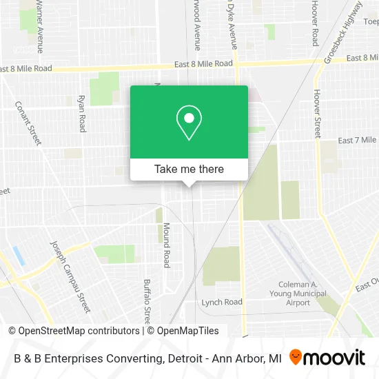 B & B Enterprises Converting map