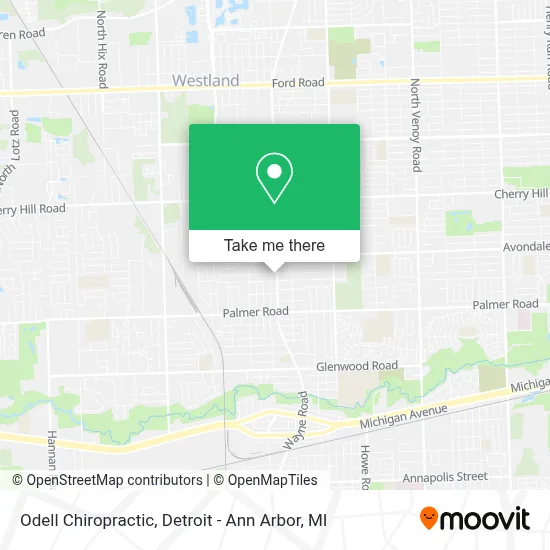 Odell Chiropractic map