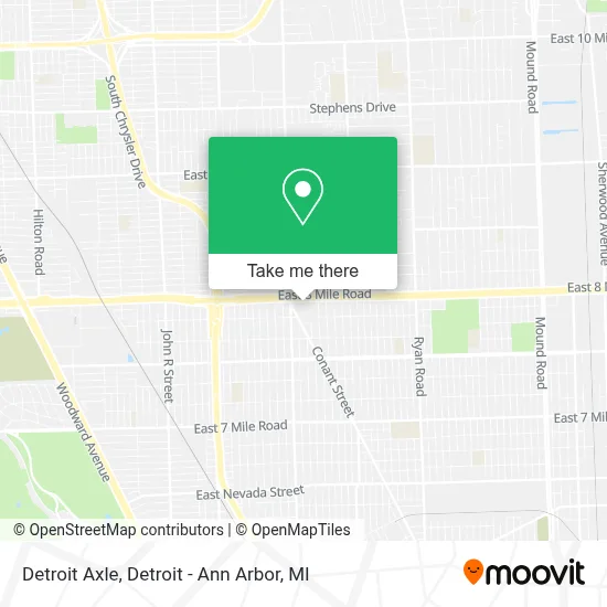 Detroit Axle map