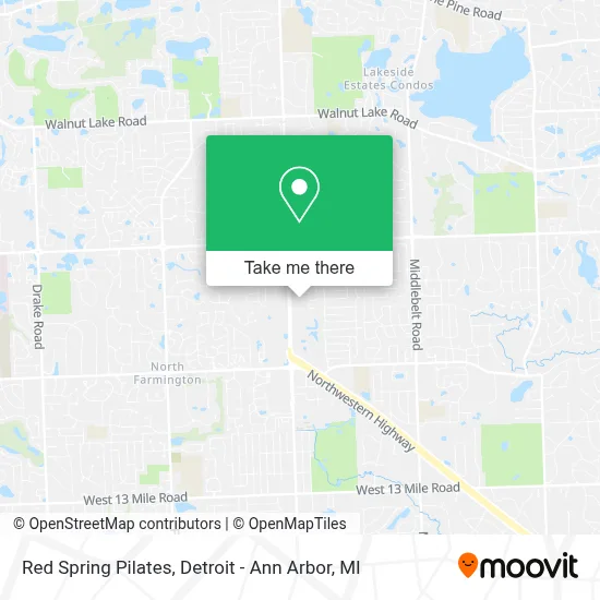 Red Spring Pilates map