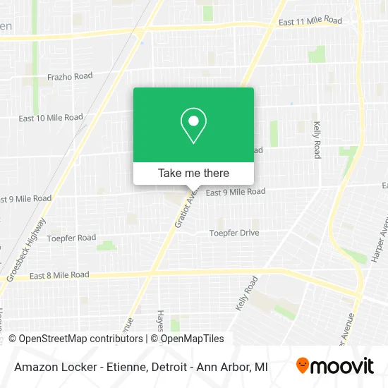 Amazon Locker - Etienne map