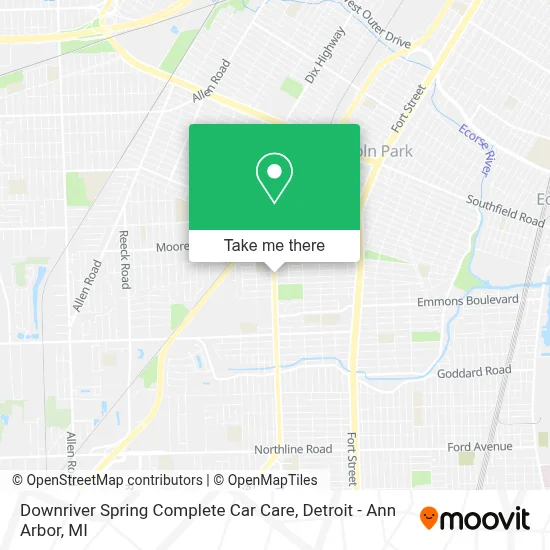 Downriver Spring Complete Car Care map