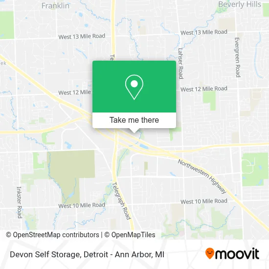 Devon Self Storage map