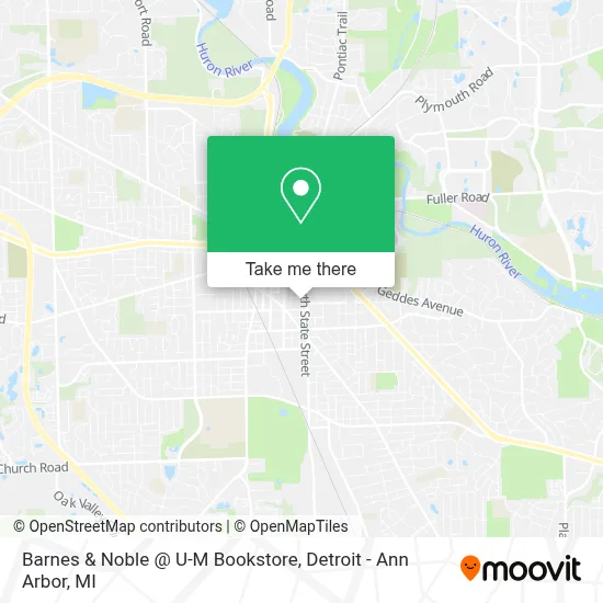 Barnes & Noble @ U-M Bookstore map