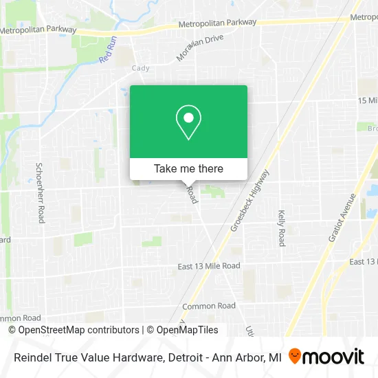 Reindel True Value Hardware map