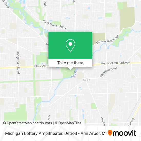 Michigan Lottery Ampitheater map