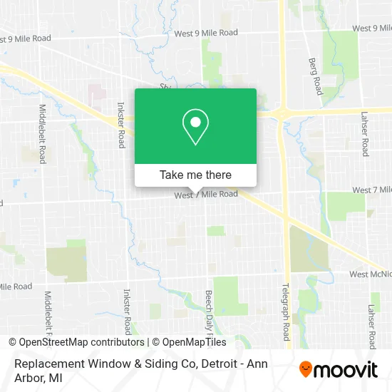Replacement Window & Siding Co map