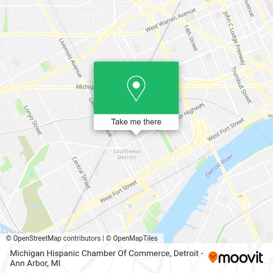 Michigan Hispanic Chamber Of Commerce map