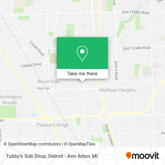 Tubby's Sub Shop map