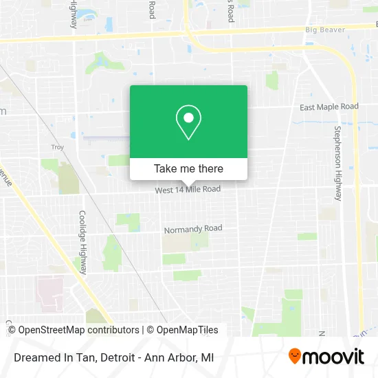 Dreamed In Tan map