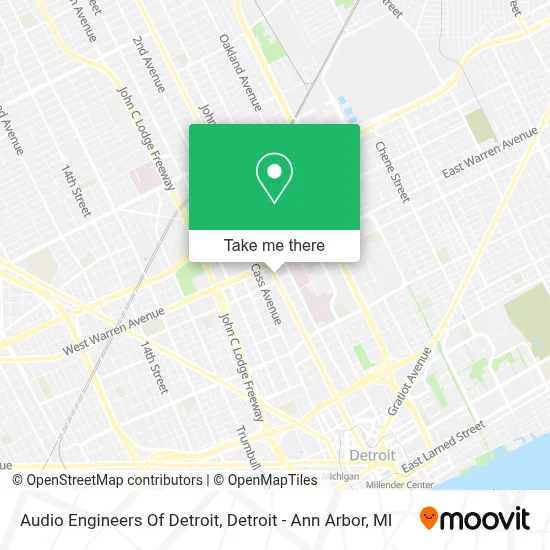 Audio Engineers Of Detroit map