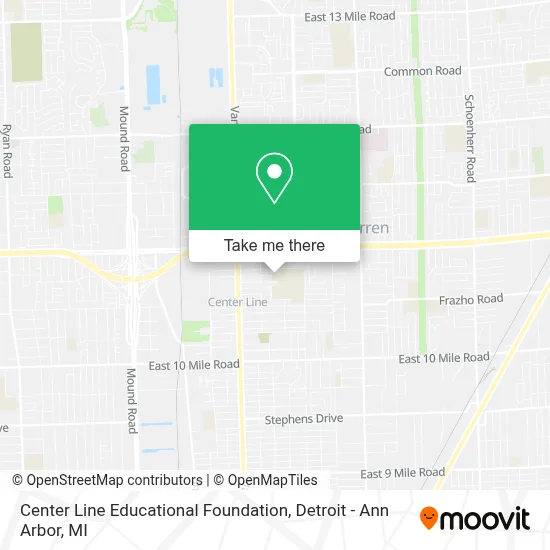 Center Line Educational Foundation map