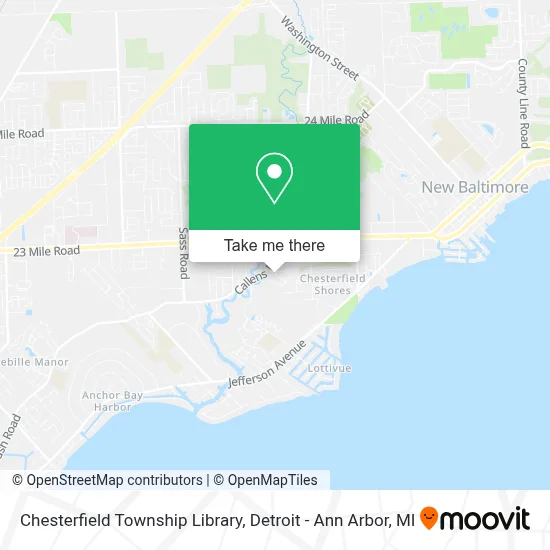 Chesterfield Township Library map