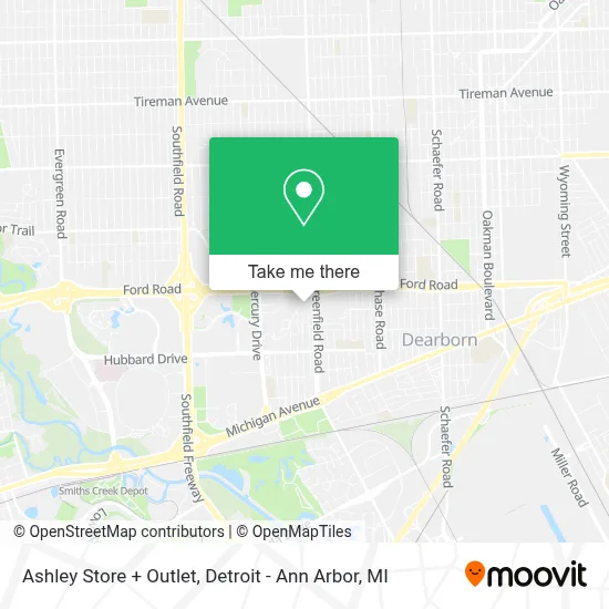 Ashley Store + Outlet map