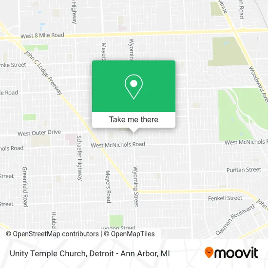 Unity Temple Church map