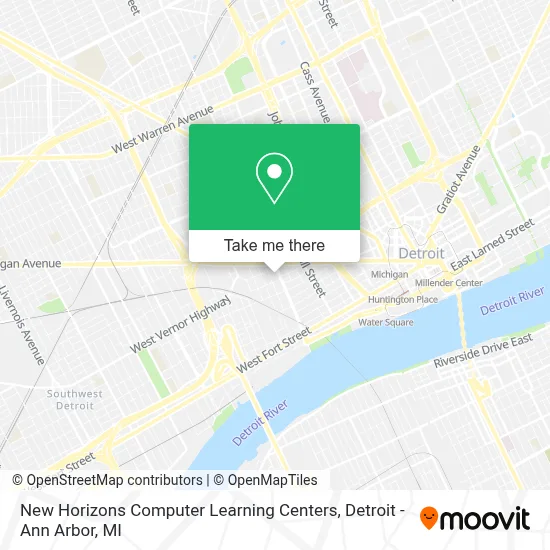 New Horizons Computer Learning Centers map